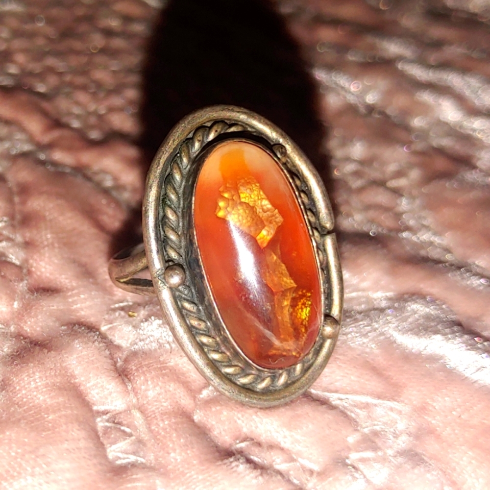 Vintage Handmade sterling silver and tigers eye